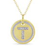 Ice Jewellery 0.05 CT Diamond TW Initials Pendant With Chain Yellow Silver GH I3 - 75000001784 | Ice Jewellery Australia
