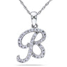 Ice Jewellery 1/6 CT Diamond TW Initials Pendant With Chain 10k White Gold GH I1;I2 - 75000001801 | Ice Jewellery Australia