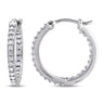 Ice Jewellery 1/2 CT Diamond TW Hoop Earrings Silver - 75000001951 | Ice Jewellery Australia