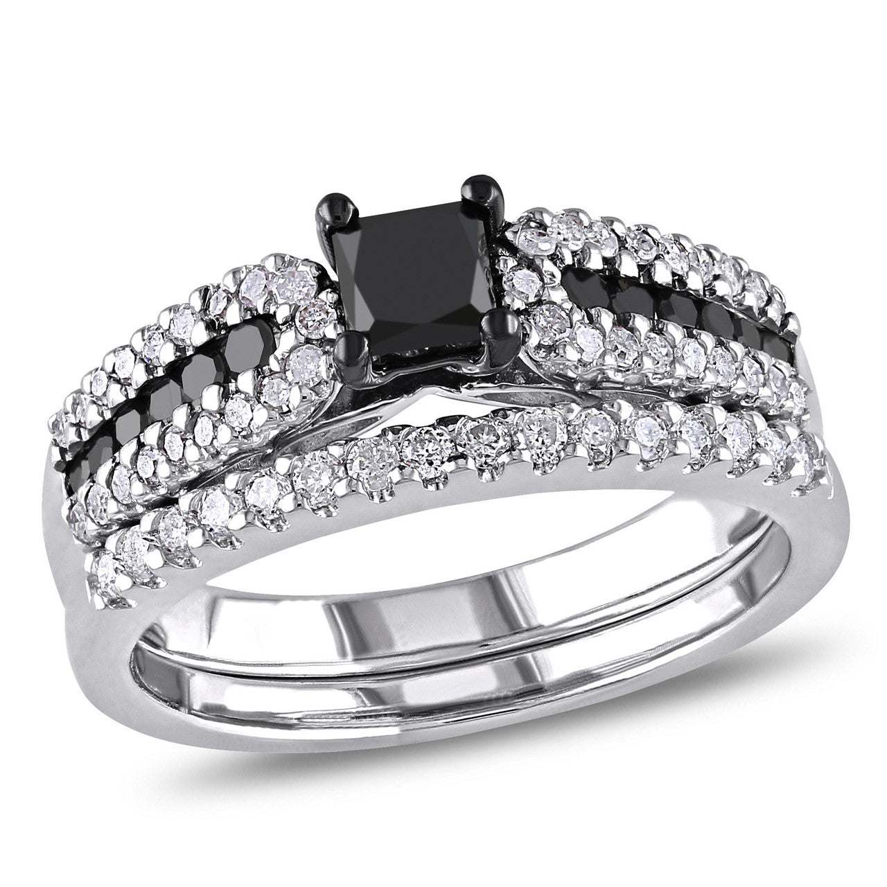 Black diamond deals bridal ring sets