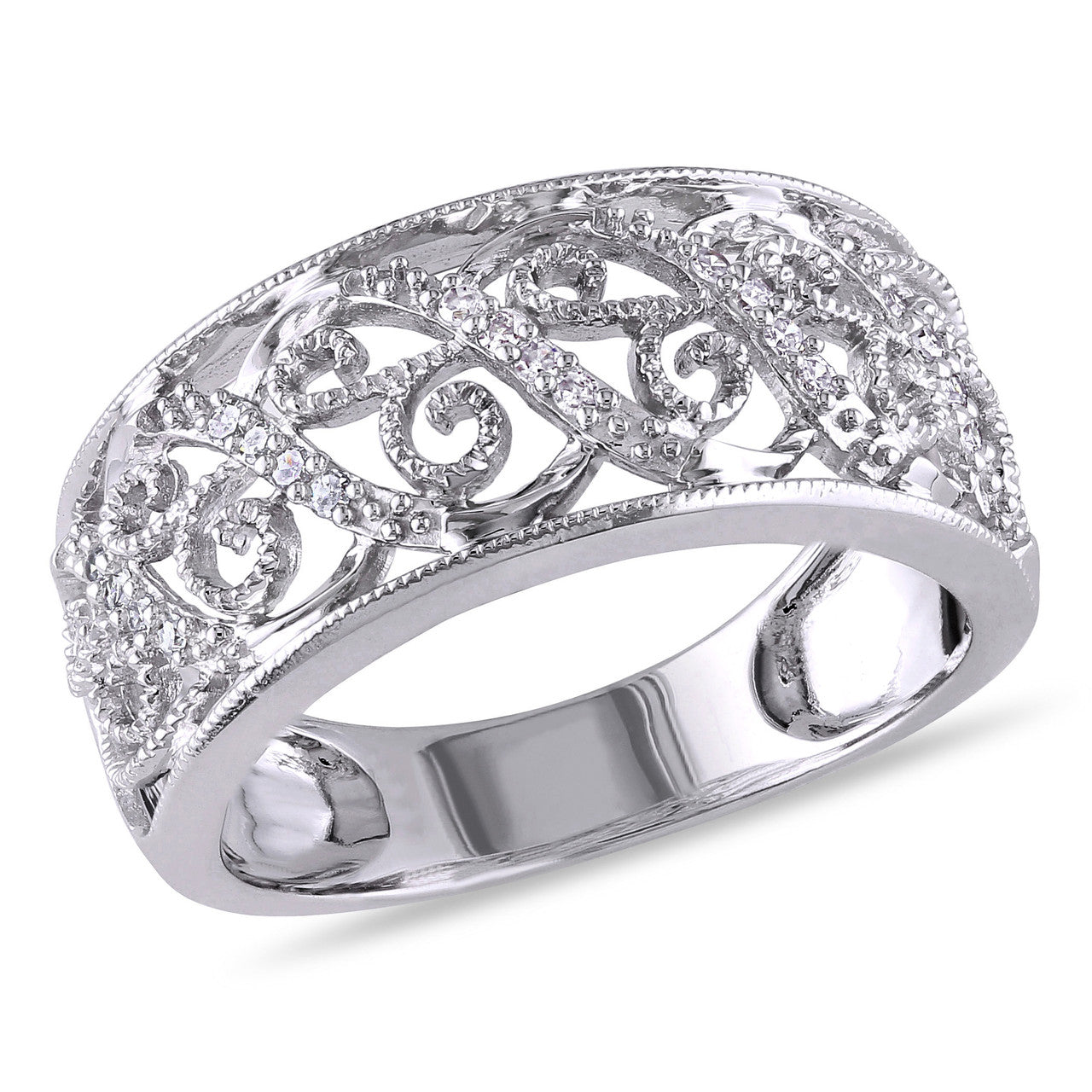 Ice Jewellery 1/10 CT Diamond TW Ring 14k White Gold - 75000001970 | Ice Jewellery Australia