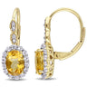 Ice Jewellery 0.04 CT Diamond TW & 2 1/4 CT TGW Citrine White Topaz LeverBack Earrings 14k Yellow Gold GH I1;I2 - 75000002857 | Ice Jewellery Australia