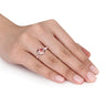 Ice Jewellery 1/5 CT Diamond TW And 3 CT TGW Morganite Fashion Ring 14k Pink Gold GH SI - 75000003772 | Ice Jewellery Australia