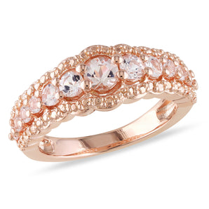 Ice Jewellery 1 CT TGW Morganite Fashion Ring Pink Silver Pink Plated - 75000003878 | Ice Jewellery Australia
