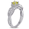 Ice Jewellery 3/4 CT Yellow and White Diamond TW Fashion Ring 10k White Gold GH I2;I3 - 75000004043 | Ice Jewellery Australia