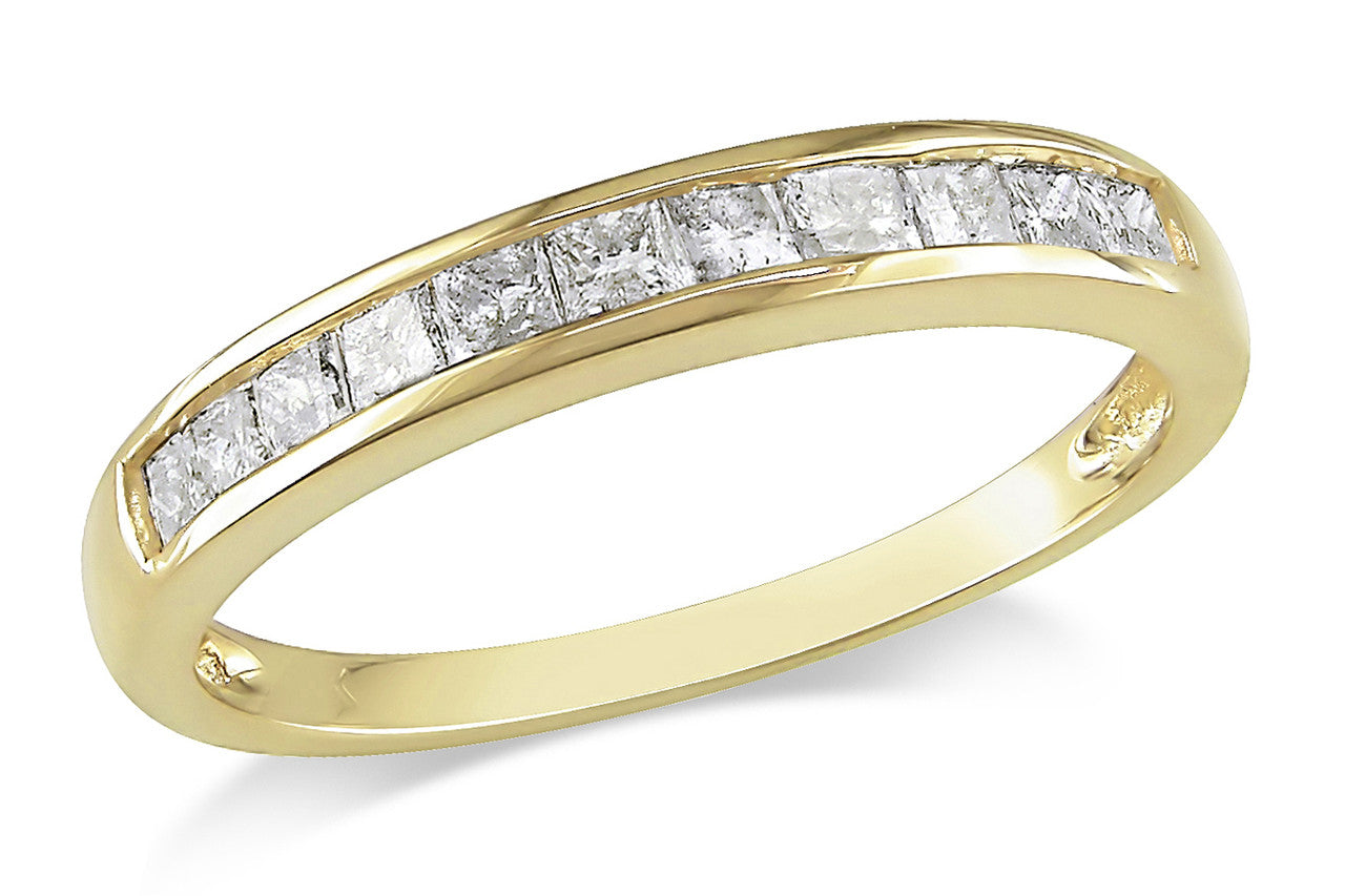 Ice Jewellery 1/2 CT Princess Diamond TW Anniversary Ring 14k Yellow Gold GH I2;I3 - 7500040081 | Ice Jewellery Australia