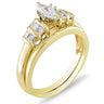 Ice Jewellery 1/2 CT Marquise & Princess Diamonds TW Bridal Set Ring 14k White Yellow Gold GH I1;I2 - 7500040121 | Ice Jewellery Australia