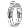 Ice Jewellery 1/10 CT Diamond TW Bridal Set Ring Silver Silver - 7500040141 | Ice Jewellery Australia