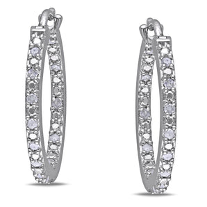 Diamond Hoop Earrings - Diamond Earrings