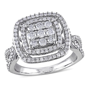Ice Jewellery 1 CT Diamond TW Ring 10k White Gold GH I2;I3 - 7500043322 | Ice Jewellery Australia