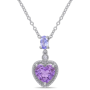 Diamond Necklace - Amethyst Necklace