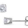 Ice Jewellery 3/4 Carat Created Round White Sapphire Solitaire Earrings in 10K White Gold - 7500081401 | Ice Jewellery Australia