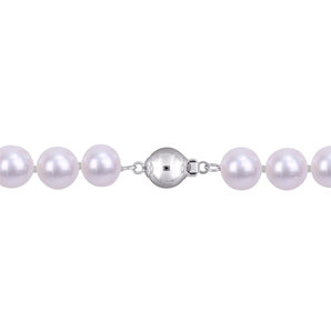 Ice Jewellery 9-10mm Freshwater Pearl Necklace in Silver - 7500499455 | Ice Jewellery Australia