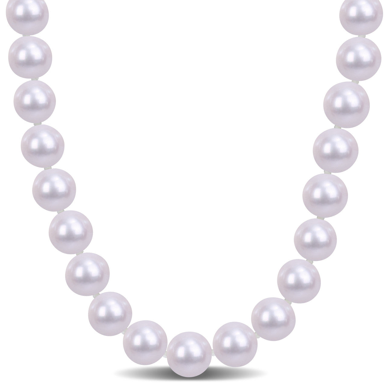 Ice Jewellery 9-10mm Freshwater Pearl Necklace in Silver - 7500499455 | Ice Jewellery Australia