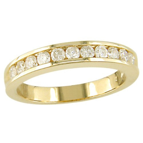 Ice Jewellery 1/2 Carat Diamond Semi-Eternity Ring in 14K Yellow Gold-L - 7500519022 | Ice Jewellery Australia