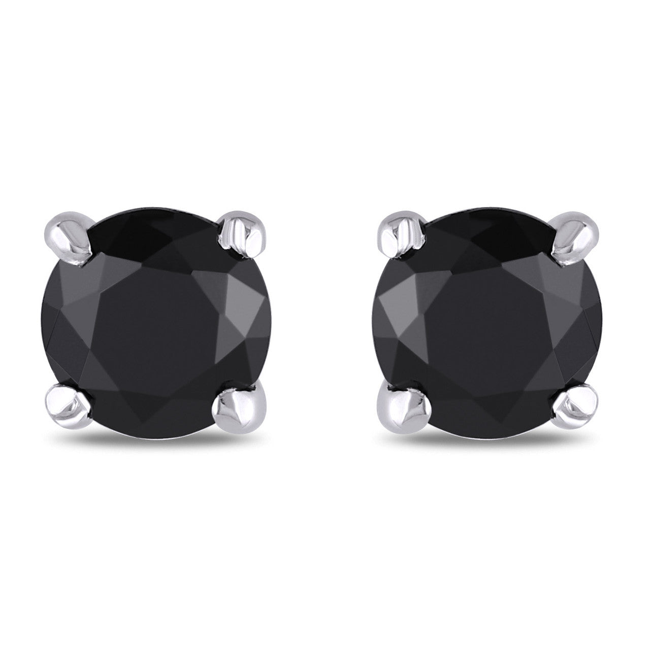 925 Silver Black Diamond Accent 20mm Hoop Earrings | eBay