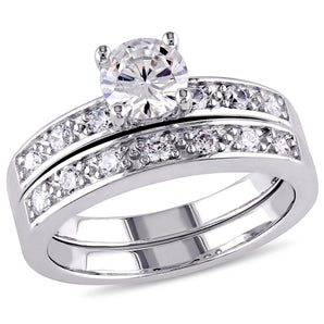 Ice Jewellery CZ Engagement & Wedding Ring Set in Sterling Silver - 7500696115 | Ice Jewellery Australia