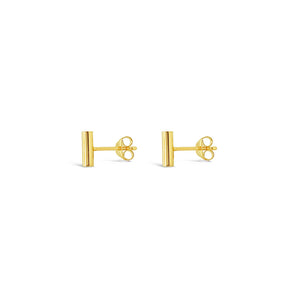 Ichu Cylinder Stud Earrings Gold - TP4807G | Ice Jewellery Australia
