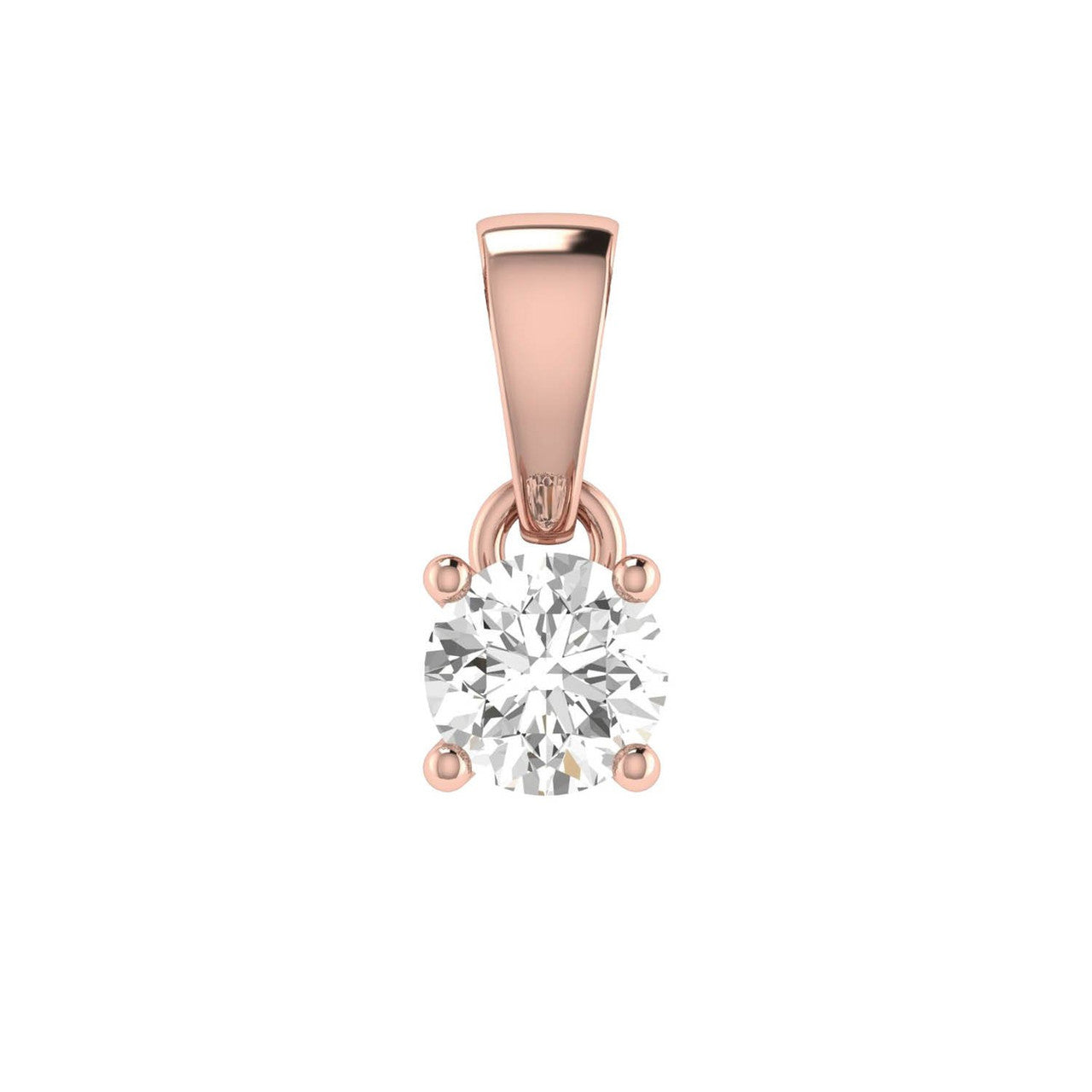 Ice Jewellery Diamond Solitaire Pendant with 0.20ct Diamonds in 9K Rose Gold - 9RCP20 | Ice Jewellery Australia