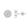 Ice Jewellery Cluster Diamond Stud Earrings with 0.33ct Diamonds in 9K White Gold - 9WECLUS33GH | Ice Jewellery Australia