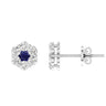 Ice Jewellery Sapphire Diamond Stud Earrings with 0.53ct Diamonds in 9K White Gold - 9WRE75GHS | Ice Jewellery Australia