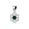 Ice Jewellery Emerald Diamond Pendant with 0.24ct Diamonds in 9K White Gold - 9WRP33GHE | Ice Jewellery Australia