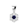 Ice Jewellery Sapphire Diamond Pendant with 0.53ct Diamonds in 9K White Gold - 9WRP75GHS | Ice Jewellery Australia