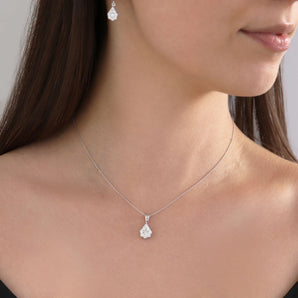 Ice Jewellery Teardrop Diamond Pendant with 0.75ct Diamonds in 9K White Gold - 9WTDP75GH | Ice Jewellery Australia