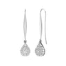 Ice Jewellery Tear Drop Hook Diamond Earrings with 0.10ct Diamonds in 9K White Gold - 9WTDSH10GH | Ice Jewellery Australia