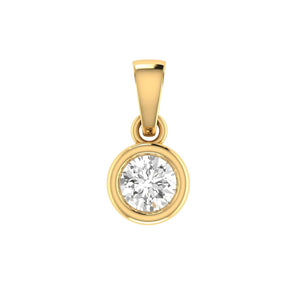 Ice Jewellery Diamond Solitaire Pendant with 0.10ct Diamonds in 9K Yellow Gold - 9YBP10 | Ice Jewellery Australia