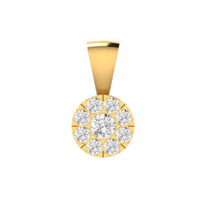Ice Jewellery Cluster Diamond Pendant with 0.25ct Diamonds in 9K Yellow Gold - 9YPCLUS25GH | Ice Jewellery Australia