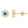 Ice Jewellery Emerald Diamond Stud Earrings with 0.53ct Diamonds in 9K Yellow Gold - 9YRE75GHE | Ice Jewellery Australia