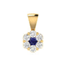 Ice Jewellery Sapphire Diamond Pendant with 0.24ct Diamonds in 9K Yellow Gold - 9YRP33GHS | Ice Jewellery Australia