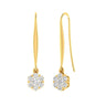 Ice Jewellery Cluster Hook Diamond Earrings with 0.10ct Diamonds in 9K Yellow Gold - 9YSH10GH | Ice Jewellery Australia