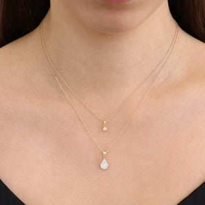 Ice Jewellery Teardrop Diamond Pendant with 0.33ct Diamonds in 9K Yellow Gold - 9YTDP33GH | Ice Jewellery Australia