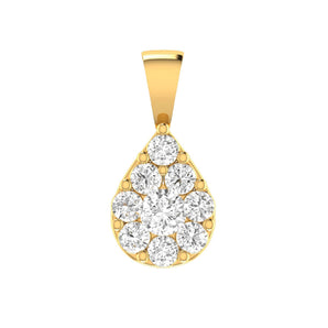 Ice Jewellery Teardrop Diamond Pendant with 0.50ct Diamonds in 9K Yellow Gold - 9YTDP50GH | Ice Jewellery Australia