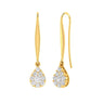 Ice Jewellery Tear Drop Hook Diamond Earrings with 0.33ct Diamonds in 9K Yellow Gold - 9YTDSH33GH | Ice Jewellery Australia