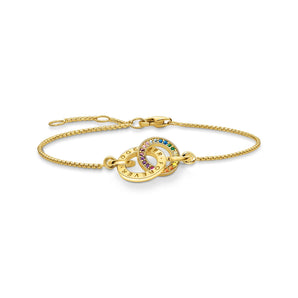 THOMAS SABO Bracelet Together with Two Rings Gold Plated