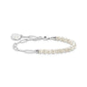 THOMAS SABO Charm Bracelet with Pearls and Chain Links Silver