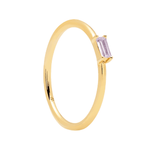 P D PAOLA Purple Amani Yellow Gold Ring - AN01-148 | Ice Jewellery Australia