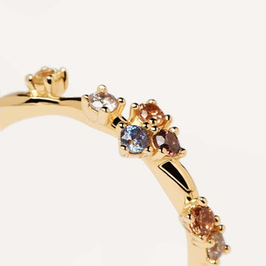 P D PAOLA Five Yellow Gold Ring - AN01-210 | Ice Jewellery Australia