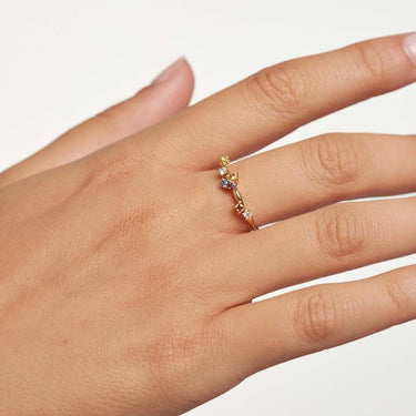 P D PAOLA Five Yellow Gold Ring - AN01-210 | Ice Jewellery Australia