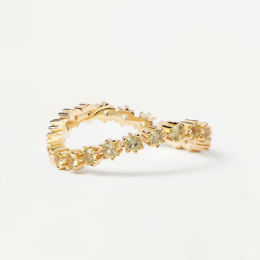 P D PAOLA Green Tide Gold Ring - AN01-461 | Ice Jewellery Australia
