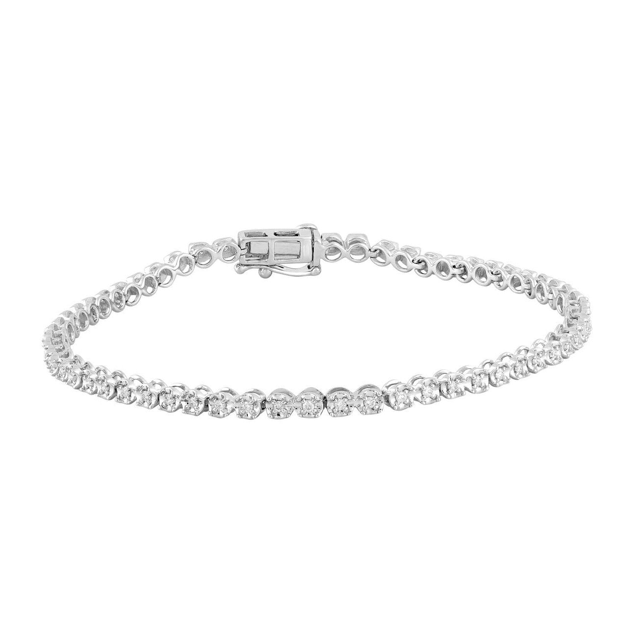 Ice Jewellery Tennis Bracelet with 0.48ct Diamonds in 9K White Gold | Ice Jewellery Australia