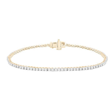 Ice Jewellery Diamond Tennis Bracelet with 1.00ct Diamonds in 9K Yellow Gold - B-3985-100-Y | Ice Jewellery Australia