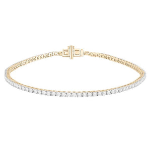 Ice Jewellery Diamond Tennis Bracelet with 1.50ct Diamonds in 9K Yellow Gold - B-3985-150-Y | Ice Jewellery Australia