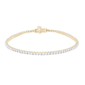 Ice Jewellery Diamond Tennis Bracelet with 2.00ct Diamonds in 9K Yellow Gold - B-3985-200-Y | Ice Jewellery Australia