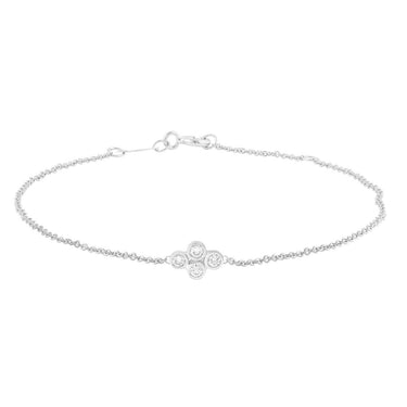 Ice Jewellery Bracelet with 0.15ct Diamonds in 9K White Gold - B-4116-015-W | Ice Jewellery Australia