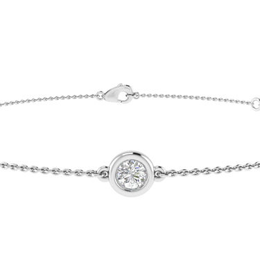 Ice Jewellery Diamond Round Bracelet with 0.15ct Diamonds in 9K White Gold - B-4495-015-W | Ice Jewellery Australia