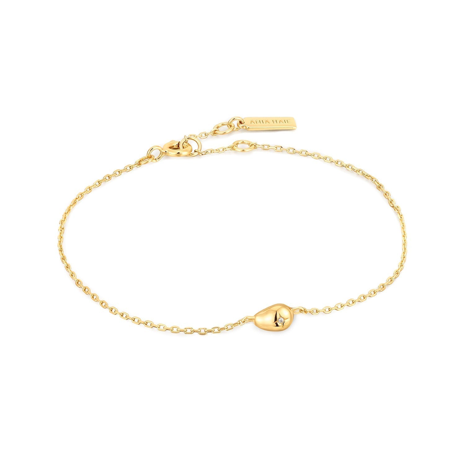 Ania Haie Gold Pebble Sparkle Chain Bracelet | B043-04G | Ice Jewellery ...